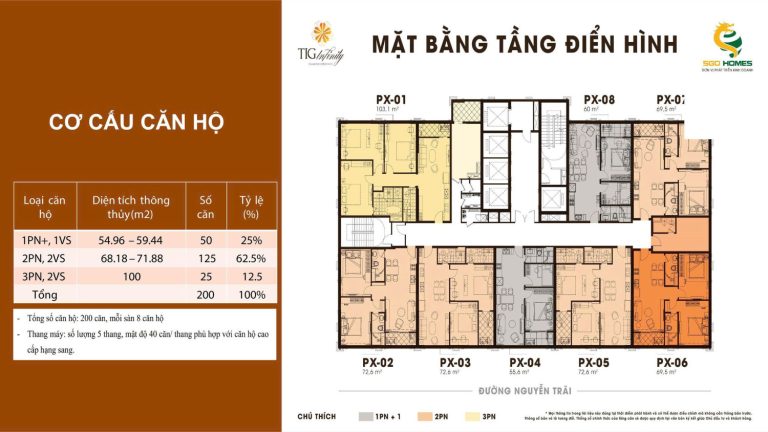 Mặt bằng tầng điển hình dự án TIG Infinity Diamond Residence 108 Nguyễn Trãi